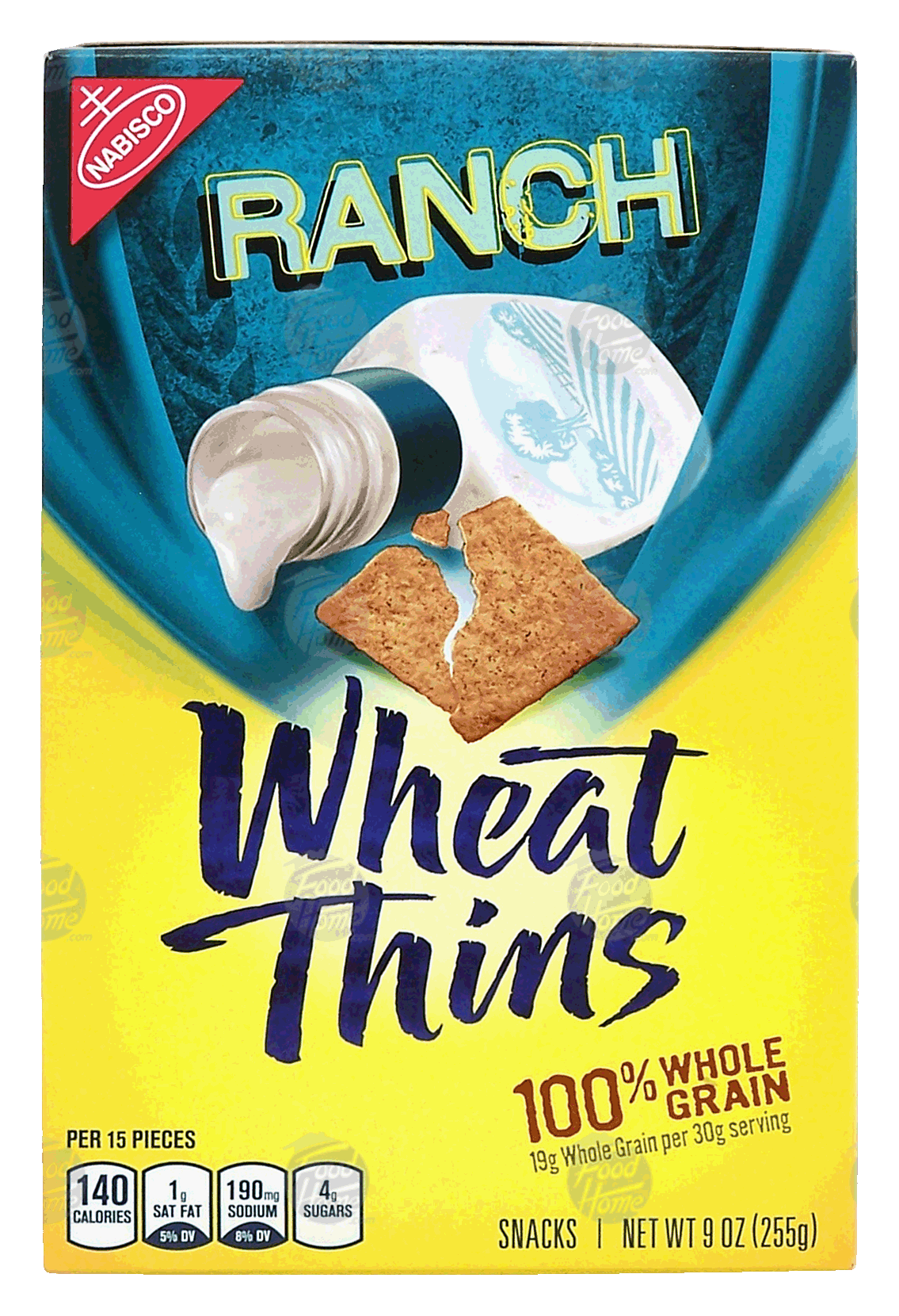 Nabisco Wheat Thins ranch flavored snack crackers, 100% whole grain Full-Size Picture